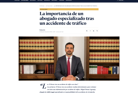 La importancia de un abogado especializado tras un accidente de tráfico.